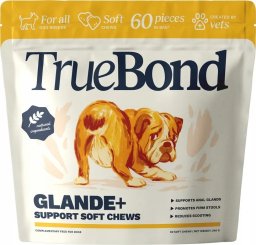 Vitabiotics TrueBond Glande+ Support suplement wspierający zdrowie gruczołów okołoodbytowych 60 kęsów / 240g
