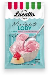 Celiko Lucatto Lody w proszku o smaku panna cotty malinowej 60 g