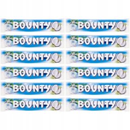 Bounty Baton z nadzieniem kokosowym oblany czekoladą 57 g (2 sztuki) x 12 sztuk
