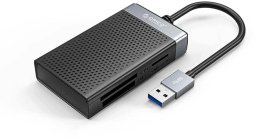 Czytnik Orico Czytnik kart pamięci CL4D-A3 USB-A 3.0 SD microSD CF MS 5 Gb/s - czarno-srebrny (6942227181084)