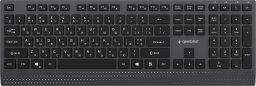 Klawiatura Gembird Przewodowa Multimedialna Slim USB-C Układ RU Czarny (KB-MCH-06-CYRL)
