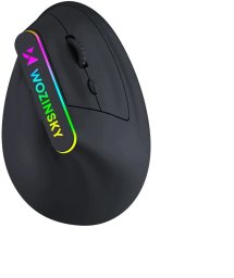 Mysz Wozinsky Bezprzewodowa WMG-1164 gamingowa pionowa ergonomiczna 3600 DPI z podświetleniem RGB - czarna (5907769388231)