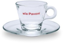 La Pavoni 6 szklanych filiżanek do espresso z podstawkami (LPACUPGL01)