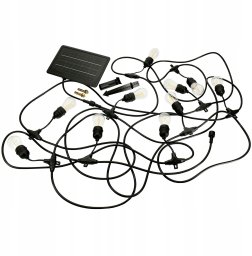 Bemko SOLARNA GIRLANDA OGRODOWA LED SOLBEE 3W 3000K 10SZT 10M IP65 CZARNA (C83-SOB-003BL-3K)