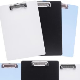 Techrebal Zestaw 3 clipboard plastikowy Biały Czarny Niebieski