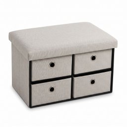 Storage Solutions Skrzynia do przechowywania z siedziskiem, 4 szuflady, 60 x 38 x 38 cm
