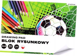 Starpak Blok rysunkowy Football biały A4 20 kartek