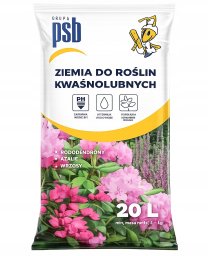 Wokas Ziemia do roślin kwaśnolubnych rododendrony azalie wrzosy borówki 20l