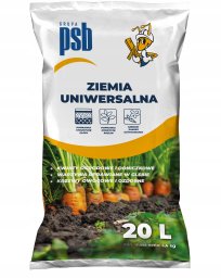 Wokas Ziemia uniwersalna do roślin wspiera wzrost 5,5-6,5 pH 20L
