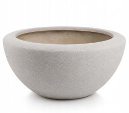 Polnix Doniczka ceramiczna misa dekoracyjna struktura betonu beżowa 50 cm