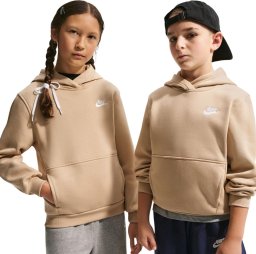 Nike Bluza dla dzieci Sportswear Club Fleece beżowa FD3000 286 S