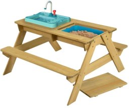 SunWood TP Toys Drewniany stół do zabawy dla dzieci z umywalką i piaskownicą (TP617)