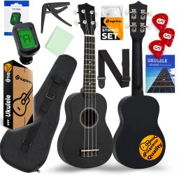 Suprimo UK21 SET BK V2 ukulele sopranowe 21"" czarn (5908249843226)