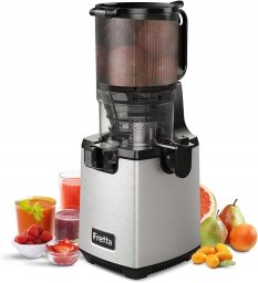 Wyciskarka wolnoobrotowa TopJuicer Fretta F6000 wyciskarka wolnoobrotowa 140mm otwór 1.6L bez BPA 250W czarna