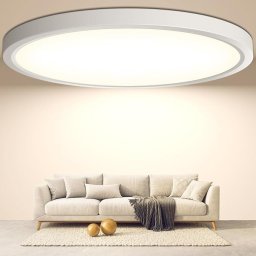 Lampa sufitowa EDM LED 30cm 24 W 4000 K 2640 lm IP44 okrągła biała DetarZinLED