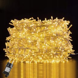 Lampki choinkowe Solight Świąteczne Lampki łańcuch sople lodu 25M 880led ciepła biel IP44 z trybami