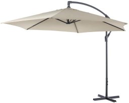 Saska Garden Parasol ogrodowy 300cm składany na wysięgniku beżowy