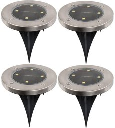 Saska Garden Lampa solarna 4 LED SMD DO WBICIA W PODŁOŻE KPL.4SZT