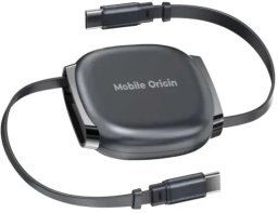 Kabel USB Mobile Origin 100W Retractable Cable Box USB-C to USB-C CB7 Space Grey (MO-CB7-SPG)
