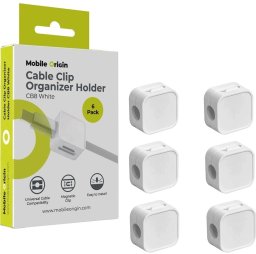 Mobile Origin Cable Cord Organizer Holder CB8 White (MO-CM-CB8-WHT)