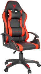 Platinet Fotel dla graczy Varr Zolder z dwoma poduszkami czarno-czerwony