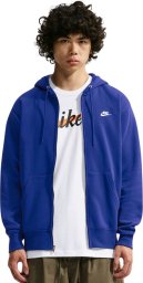 Nike Bluza męska Club BB FZ Hoodie niebieska FN3861 455 M