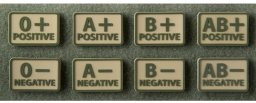 Helikon-Tex Emblemat GRUPA KRWI (komplet - 2szt.) - PVC - Beż
