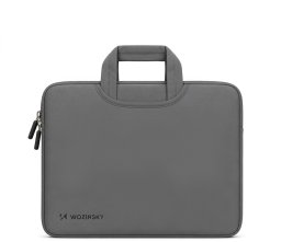 Torba Wozinsky Na laptop WNT-13G 13-14" z chowaną rączką neoprenowa - szara (5907769388491)