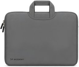 Torba Wozinsky Na laptop WNT-15G 15.6" z chowaną rączką neoprenowa - szara (5907769388514)