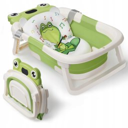 Baby First Składana wanienka dla niemowląt 0-12m DEANIC Żaba zielona