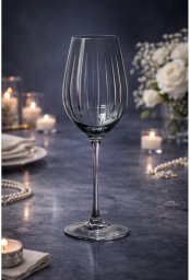 Galicja Kieliszek do wina białego 360ml z linii Edith kolor Grey szlif Vertical 6szt (7106)