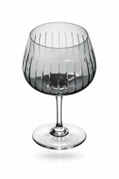 YIVO Kieliszek do Ginu 680ml z linii Edith kolor Grey szlif Vertical 6szt (7109)