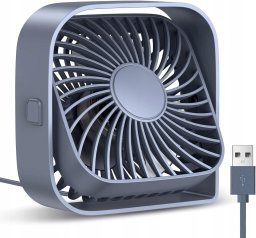 Wentylator Topk Wiatrak wentylator USB cichy mini biurkowy chłodzenie TOPK K50 szary