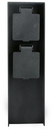 Solight Słupek ogrodowy IP44, aluminium, 2 gniazda, czarny (PG12B)
