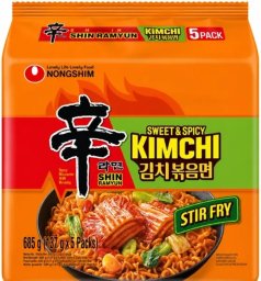 Nongshim Danie Shin Kimchi Stir-Fry Sweet&Spicy Ramyun, słodko-ostre 5x137g -