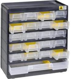 AllIT Pojemnik magazynowy VarioPlus Basic 32 (B x H x T) 300 x 335 x 135 mm Czarny, Żółty 1 szt. (458090)