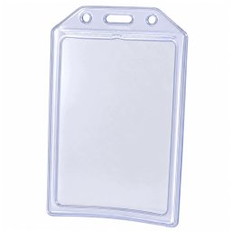Lean Etui na identyfikator kartę legitymację przeźroczyste pionowe 10,5 x 6 cm