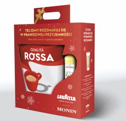Kawa ziarnista Lavazza Qualita Rossa 1 kg + syrop MONIN