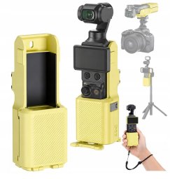 SunnyLife Etui uchwyt magnetyczny 2w1 obudowa ochronna JJC do DJI Osmo Pocket 4 / 3 / PC-OP4H yellow / Żółty (SB12032)