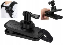 JJC Uchwyt mocowanie klips do paska plecaka do GoPro Insta360 DJI SJCAM POV / BSCM-AC1S (SB12044)
