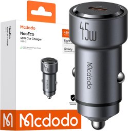 Ładowarka Mcdodo Szybka ładowarka samochodowa do telefonu laptopa tabletu USB-C 45W