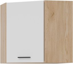 BogFran Szafka górna narożna 60 cm L/P wisząca kuchenna rogowa PATI PK09/PF11 Biały (BF-PF11 BIAŁY KPL)