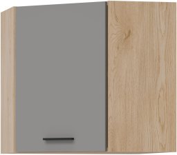 BogFran Szafka górna narożna 60 cm L/P wisząca kuchenna PATI PK09/PF11 Jasny Grafit (BF-PF11 JG KPL)