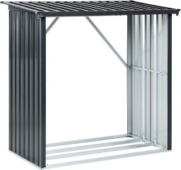 Drewutnia Beliani Ogrodowa SCHEGGINO 165 cm 89 cm Metal Grafitowy