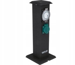 Yato Gniazdo ogrodowe słupek stalowy IP44 2*230V