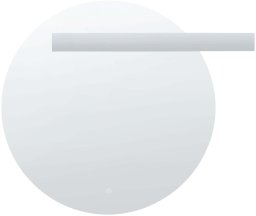 Lustro Beliani Łazienkowe LED ANOST 107 cm 90 cm Srebrny