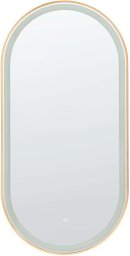 Lustro Beliani Łazienkowe LED CHIDDES 60 cm 120 cm Srebrny