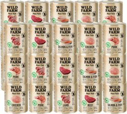 Wild Farm Pate Mix Smaków 30x800g bezglutenowa karma dla psa