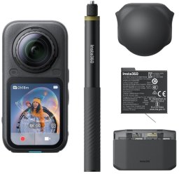Kamera Insta360 X6 Essentials Bundle Midnight Black (CINSABXA)