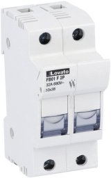 Lovato Electric Podstawa bezpiecznikowa 2P 32A do wkładek cylindrycznych 10x38mm (FB01F2P)